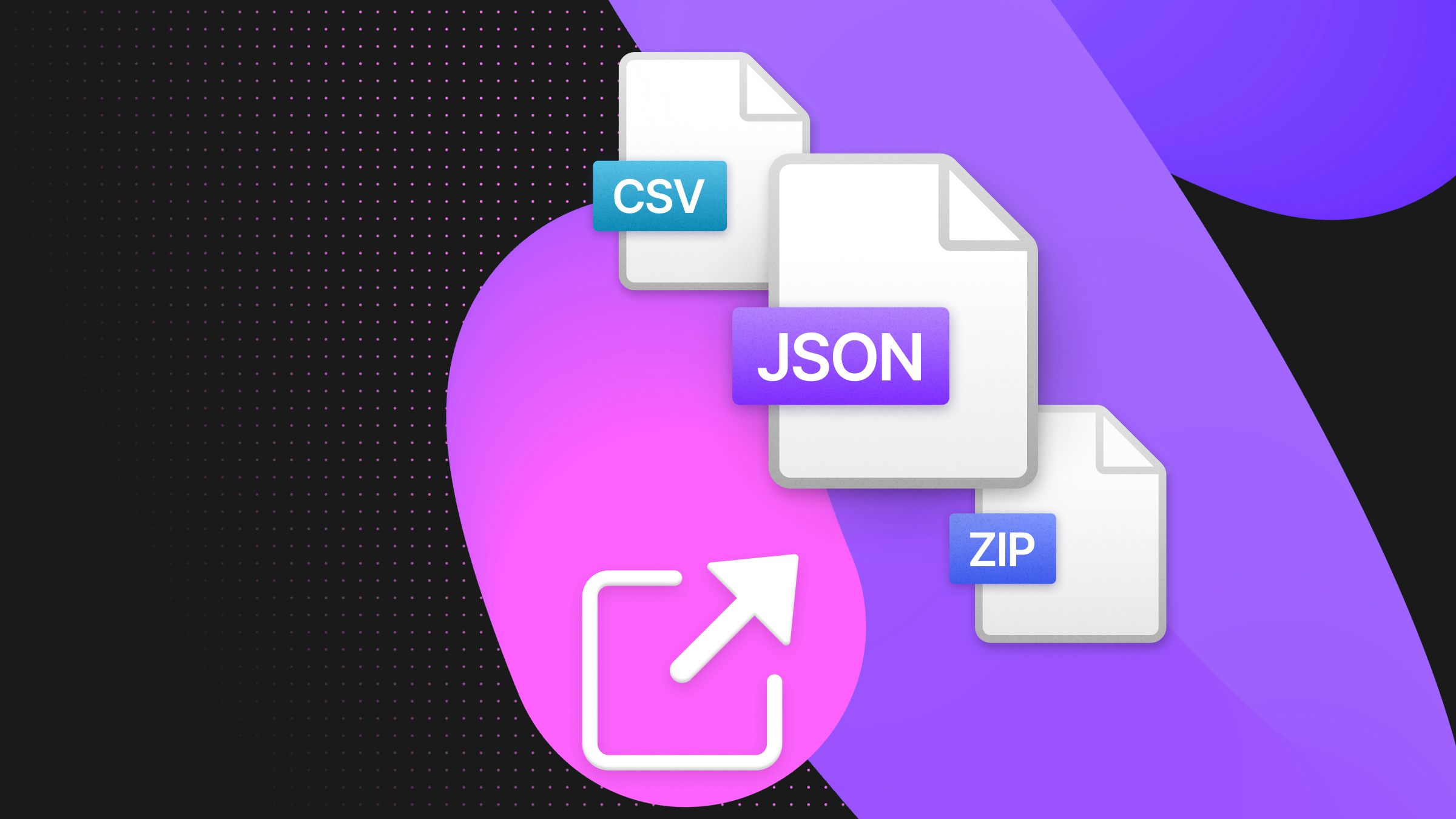 neon console export to csv, json, xlsx