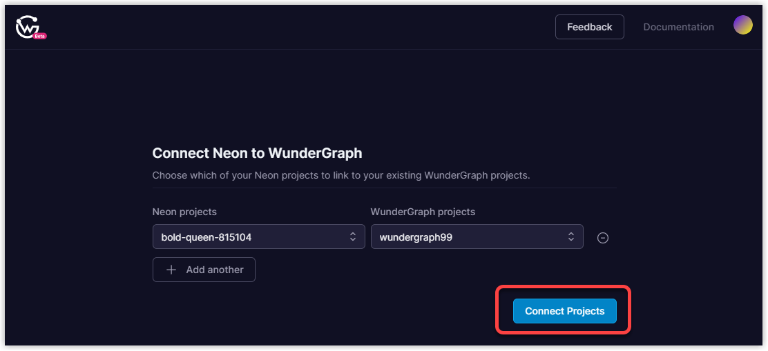 WunderGraph connect projects