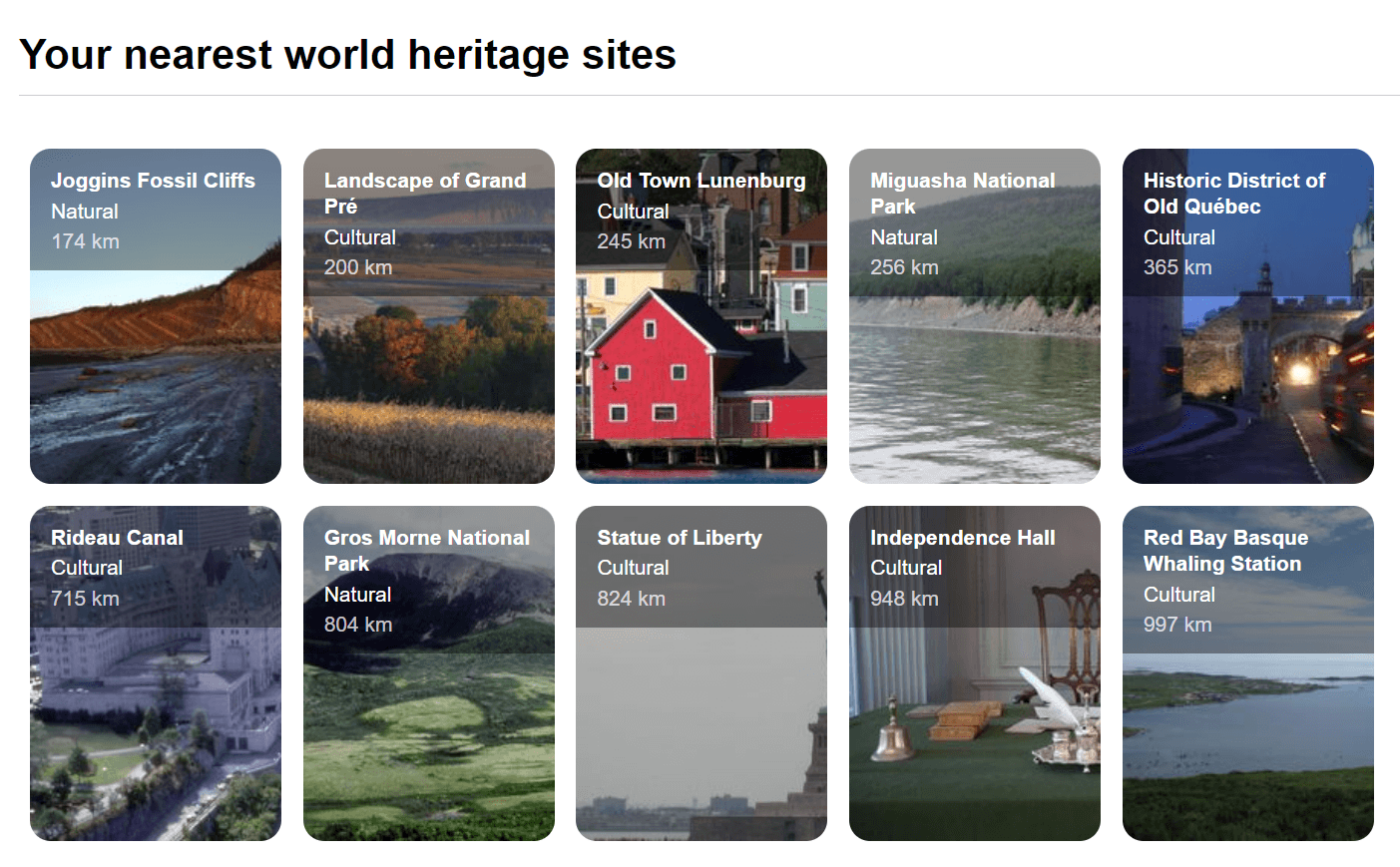 UNESCO World Heritage sites app