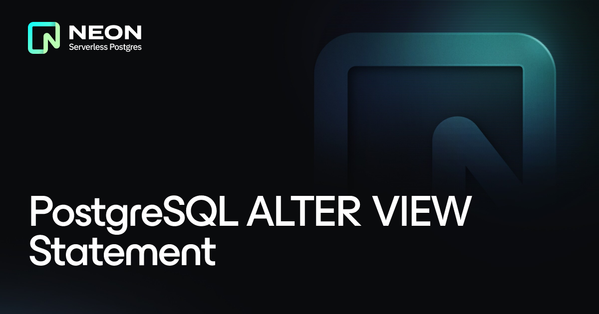 alter view syntax in postgresql